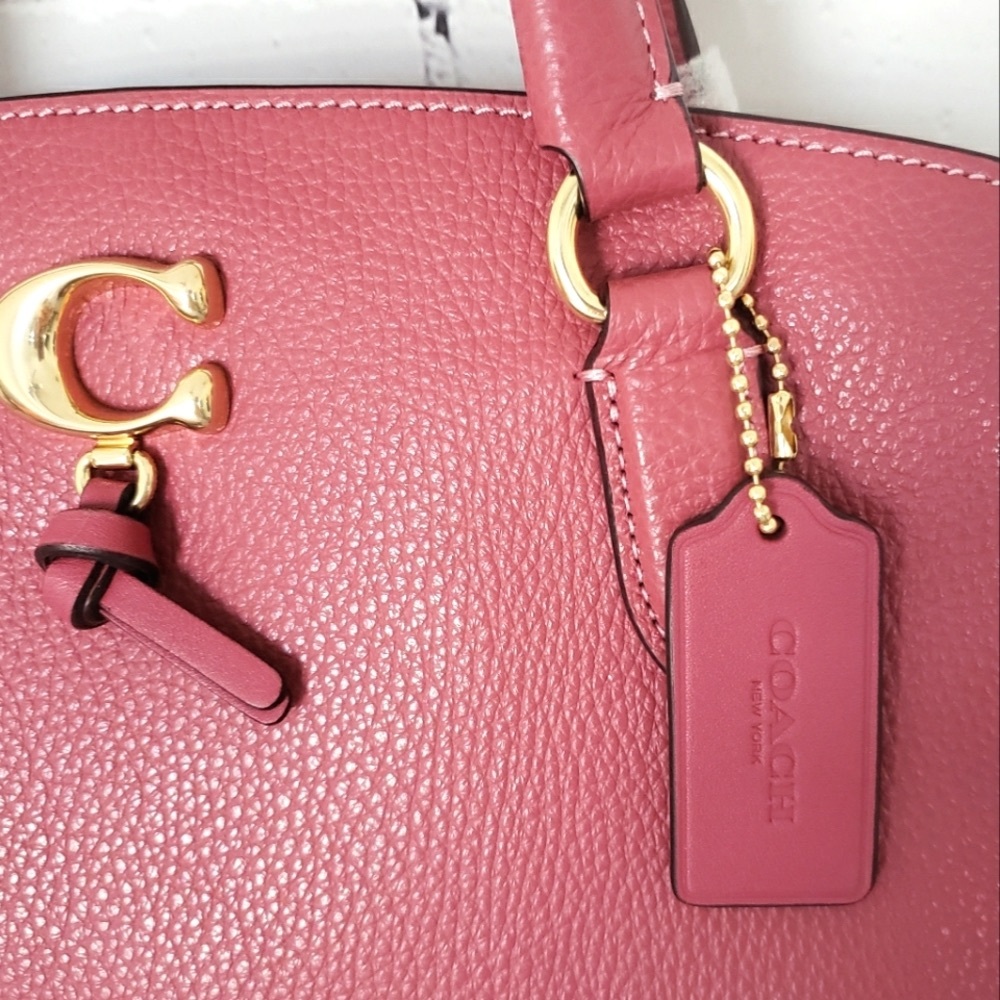 COACH Remi Dusty Rose Genuine Pebbled Leather Satchel—NWT - Picture 4 of 14